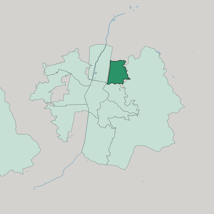 Map showing Manrique — In Medellín