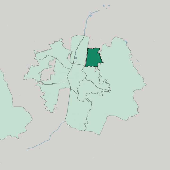 Map showing Manrique — In Medellín