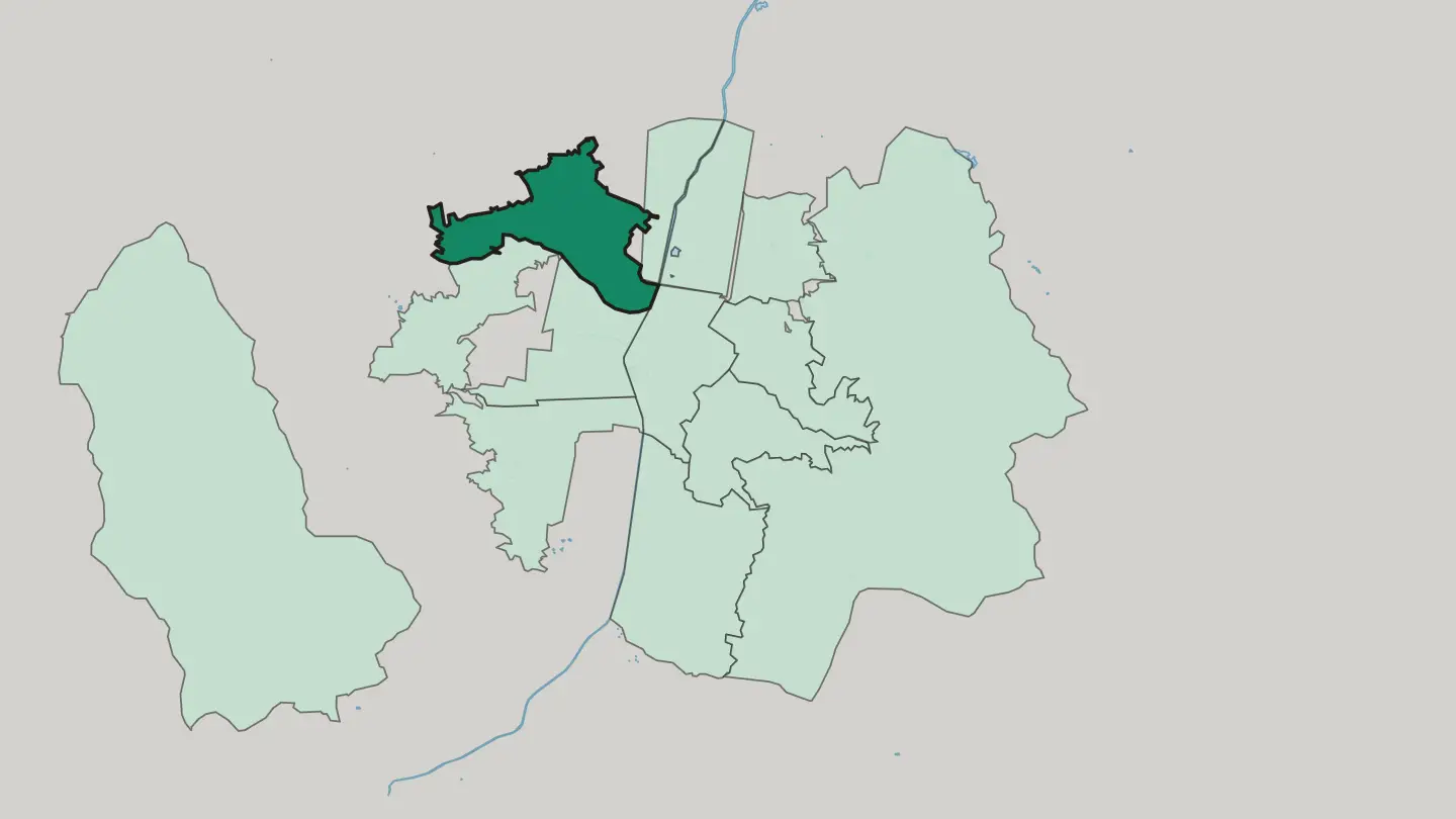 Map of Robledo in Medellín