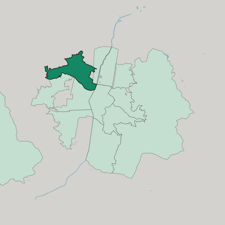 Map showing Robledo — In Medellín