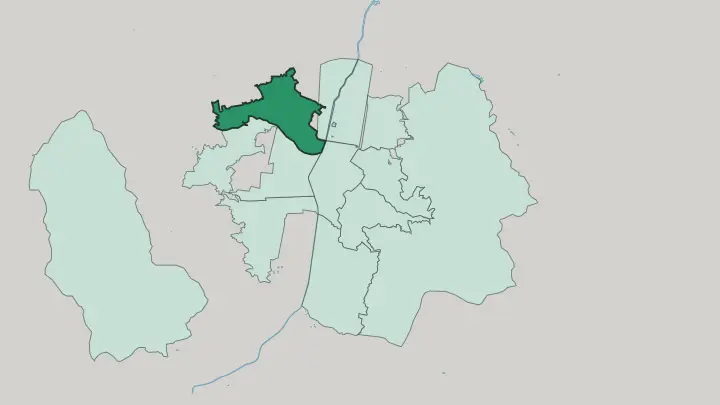 Map of Robledo in Medellín