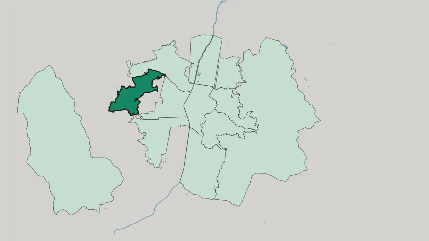 Map of San Javier in Medellín