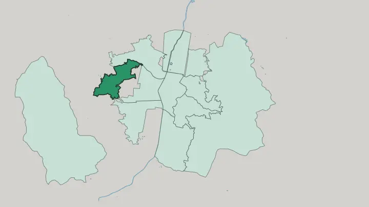 Map of San Javier in Medellín