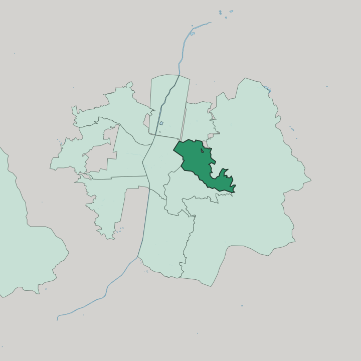Map showing Villa Hermosa — In Medellín