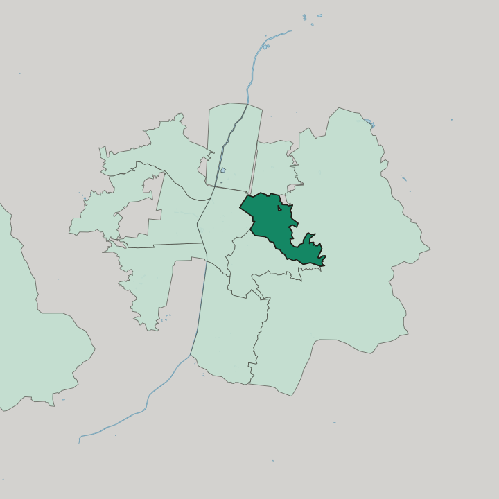 Map showing Villa Hermosa — In Medellín