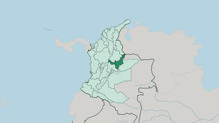 Map of Departamento de Boyacá in Colombia