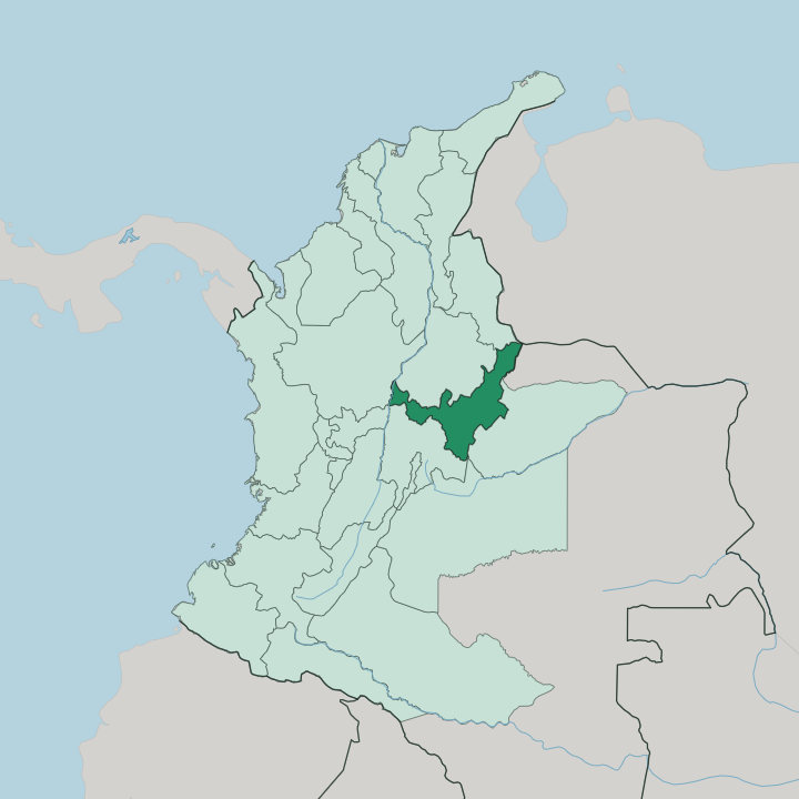 Map showing Departamento de Boyacá — In Colombia