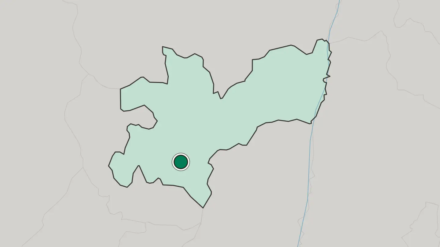 Map of Manizales in Colombia