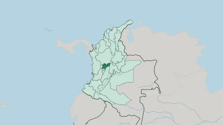 Map of Departamento de Caldas in Colombia