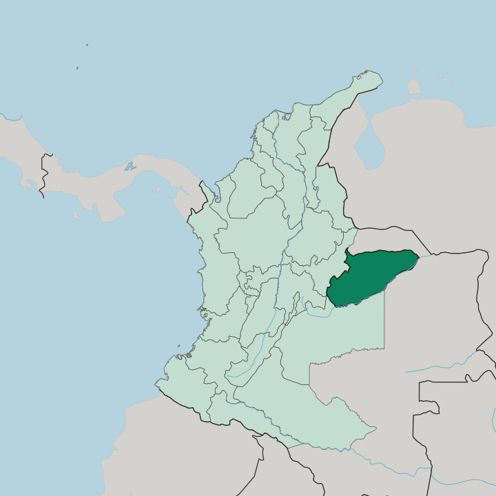 Map showing Departamento de Casanare — In Colombia