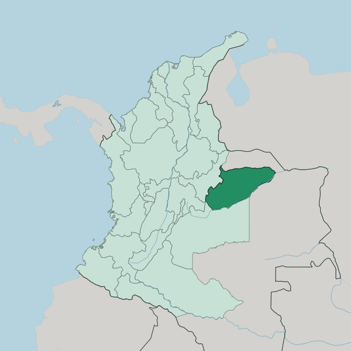 Map showing Departamento de Casanare — In Colombia