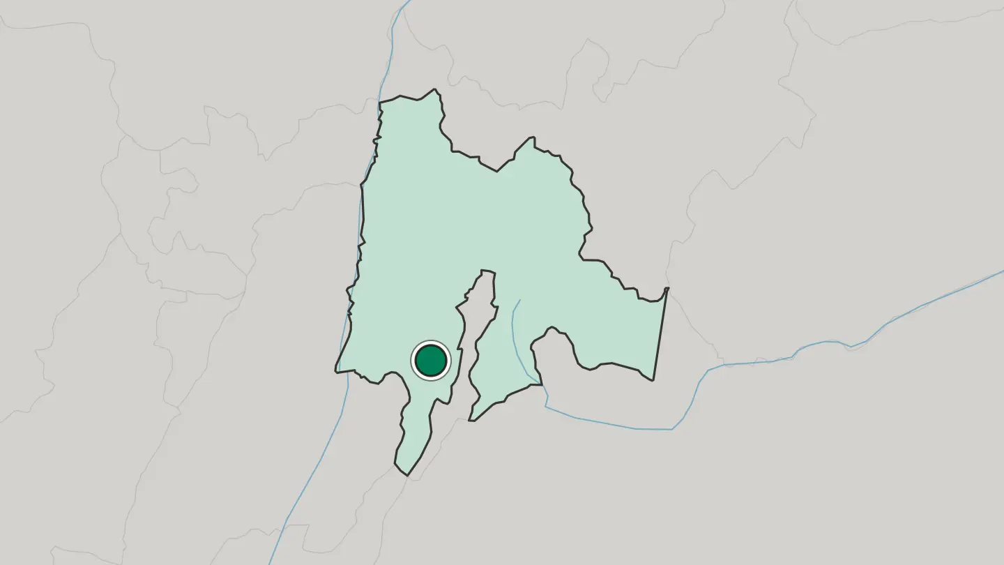 Map of Fusagasugá in Colombia