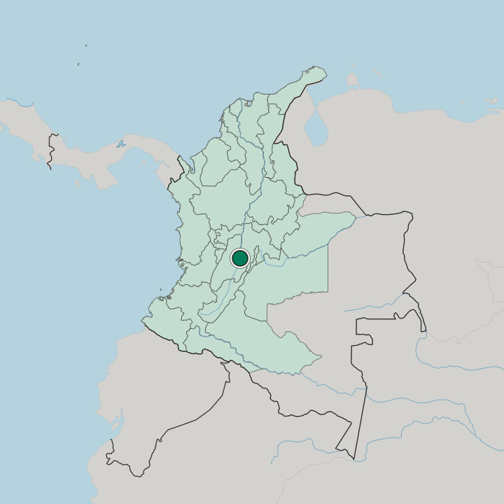 Map showing Girardot City — In Colombia