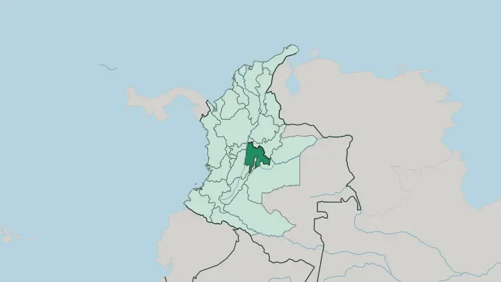 Map of Departamento de Cundinamarca in Colombia