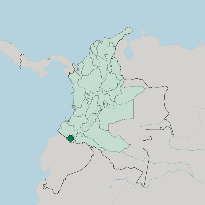 Map showing Ipiales — In Colombia