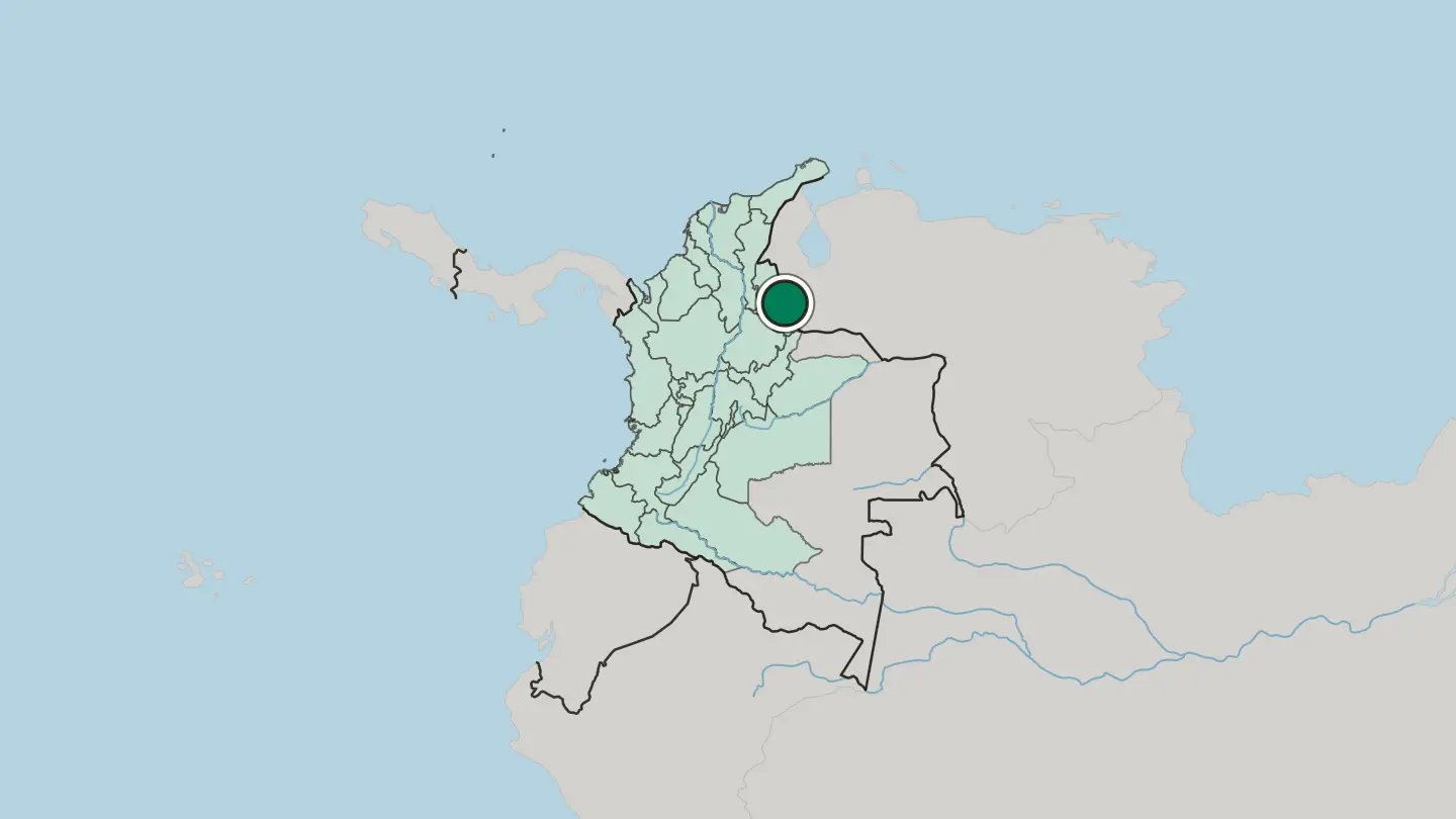 Map of Cúcuta in Colombia