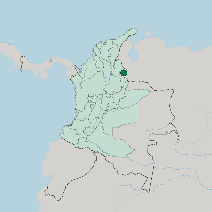 Map showing Cúcuta — In Colombia