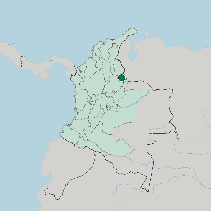 Map showing Pamplona — In Colombia