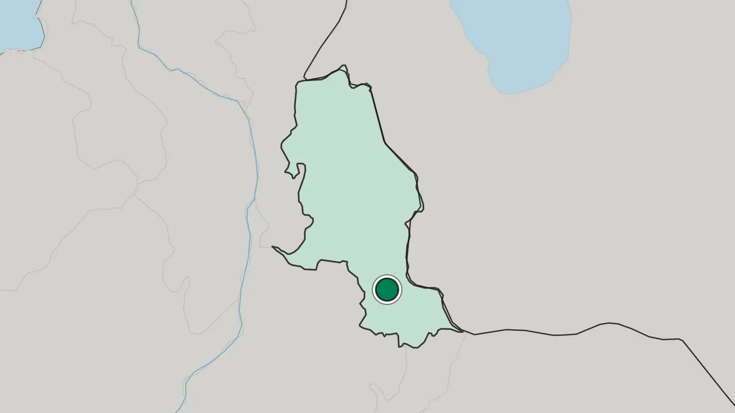 Map of Pamplona in Colombia