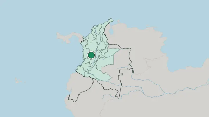 Map of Pereira in Colombia