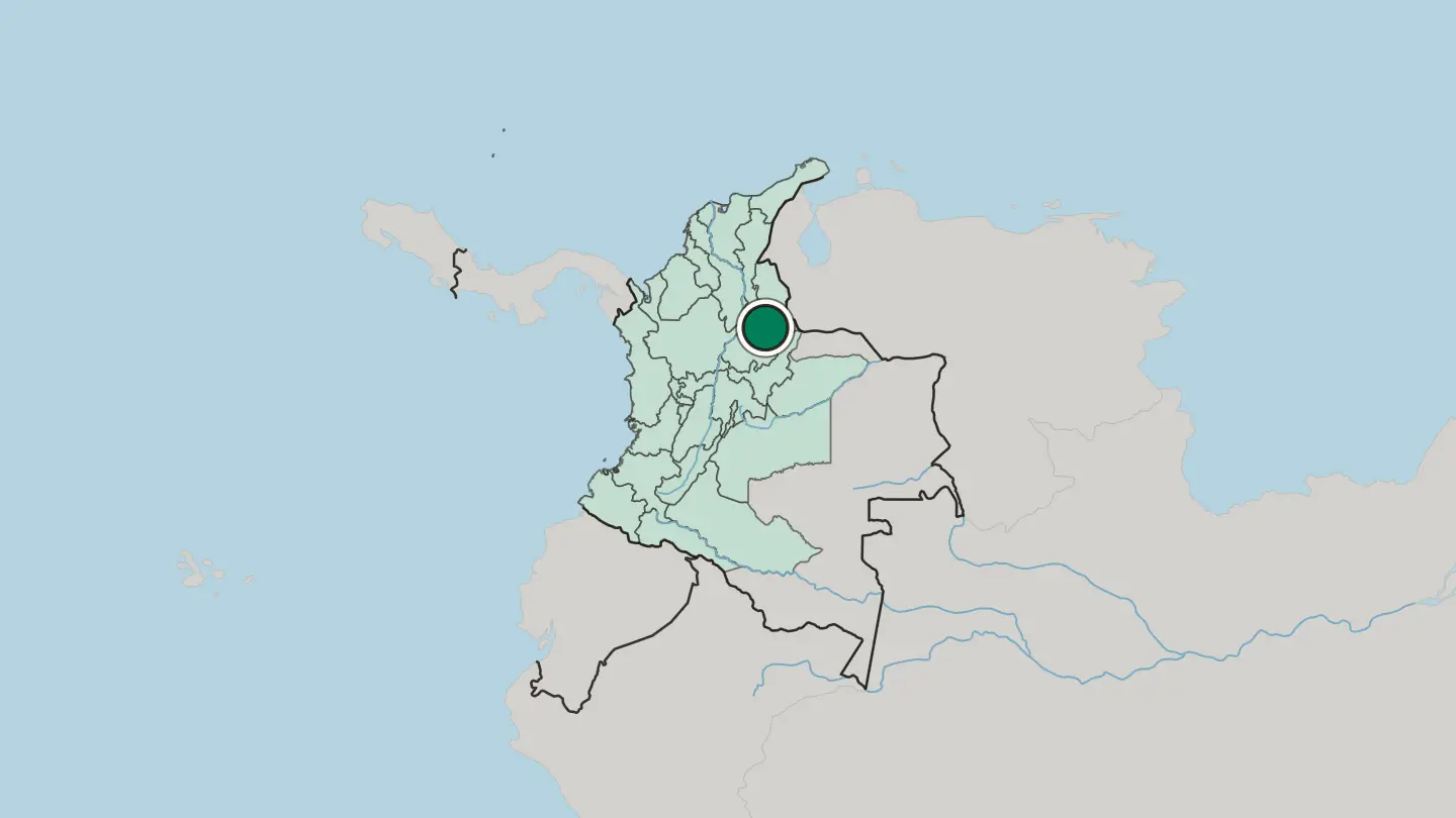 Map of Bucaramanga in Colombia