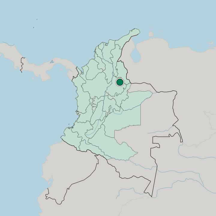 Map showing Bucaramanga — In Colombia
