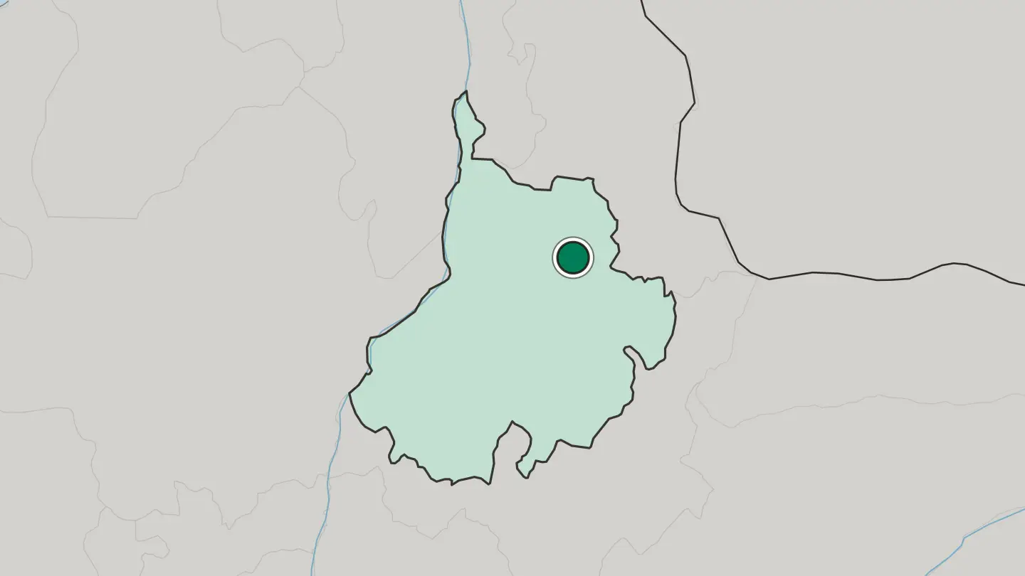 Map of Bucaramanga in Colombia