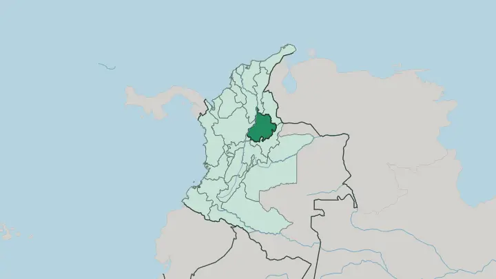 Map of Departamento de Santander in Colombia