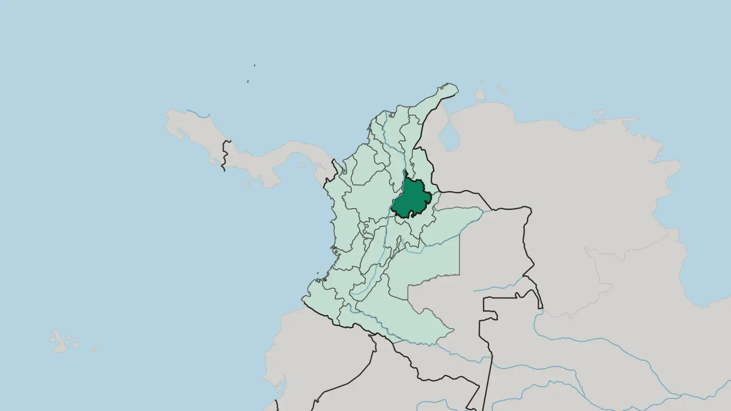 Map of Departamento de Santander in Colombia