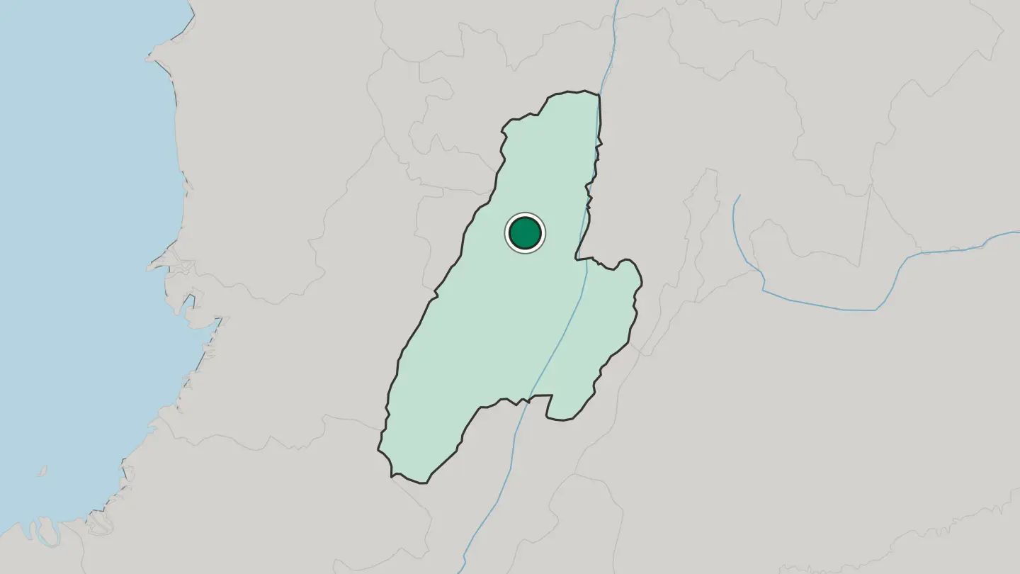 Map of Ibagué in Colombia