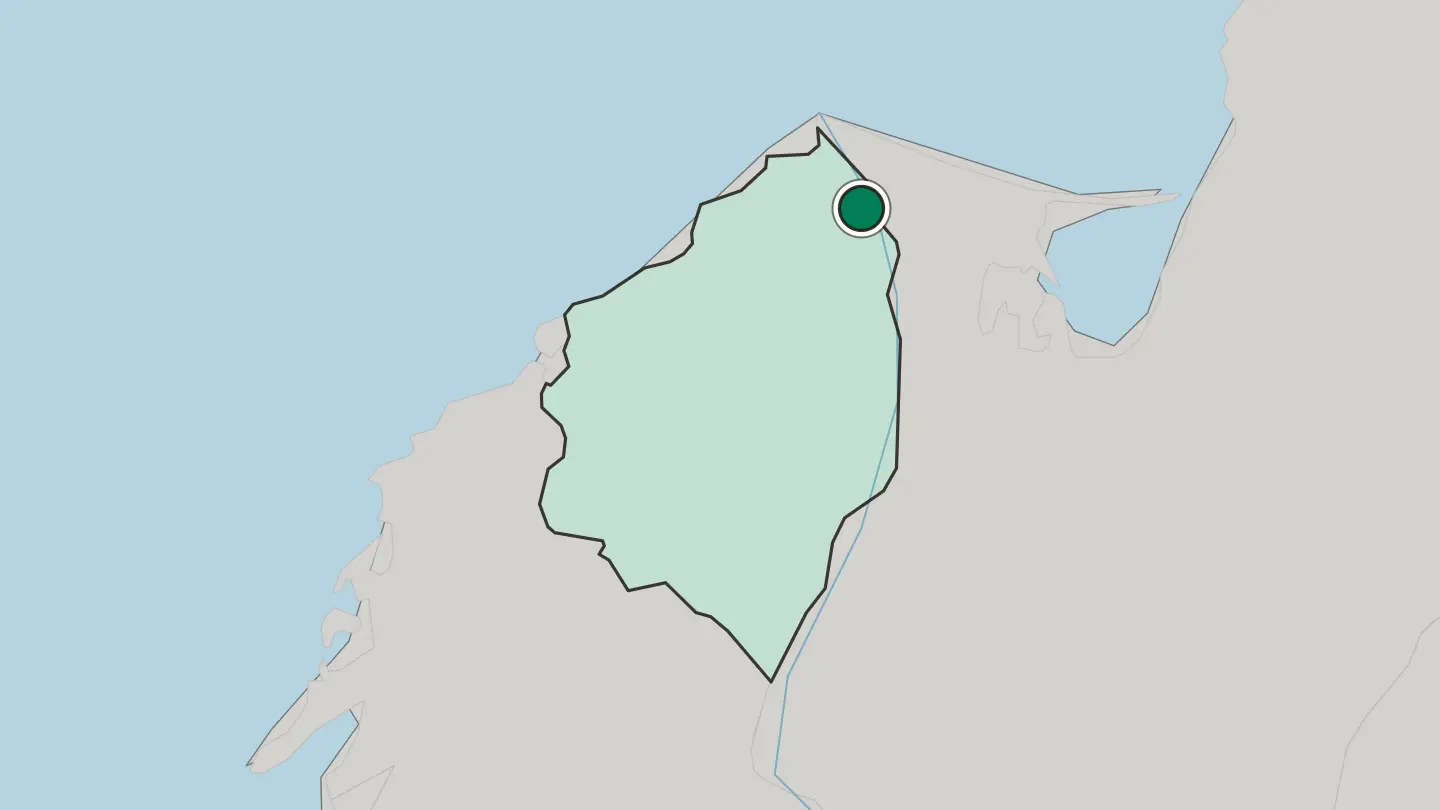 Map of Barranquilla in Colombia