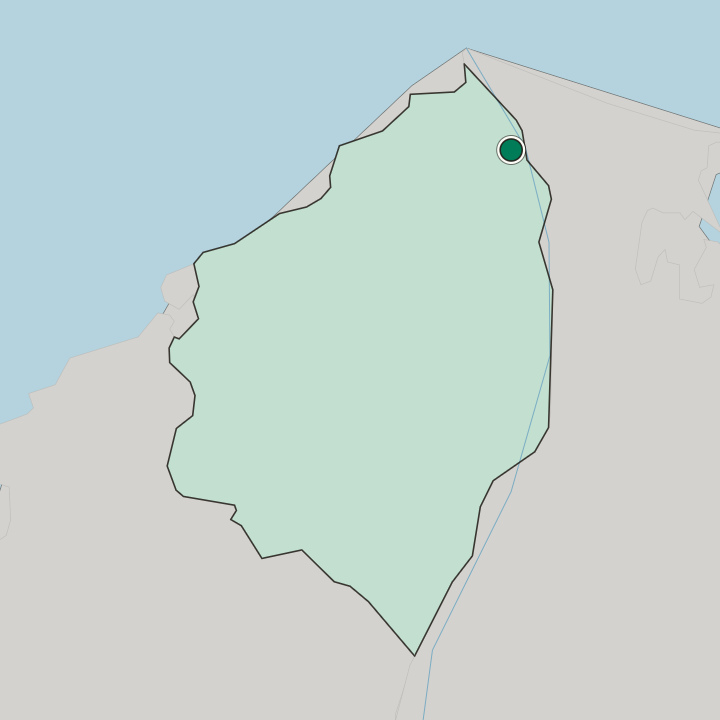 Map showing Barranquilla — In Departamento del Atlántico