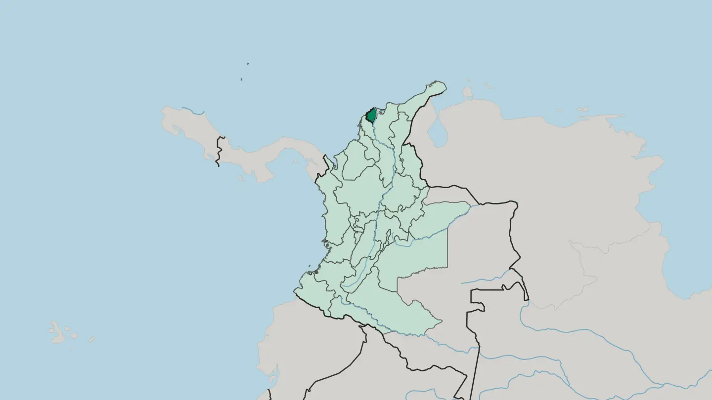 Map of Departamento del Atlántico in Colombia