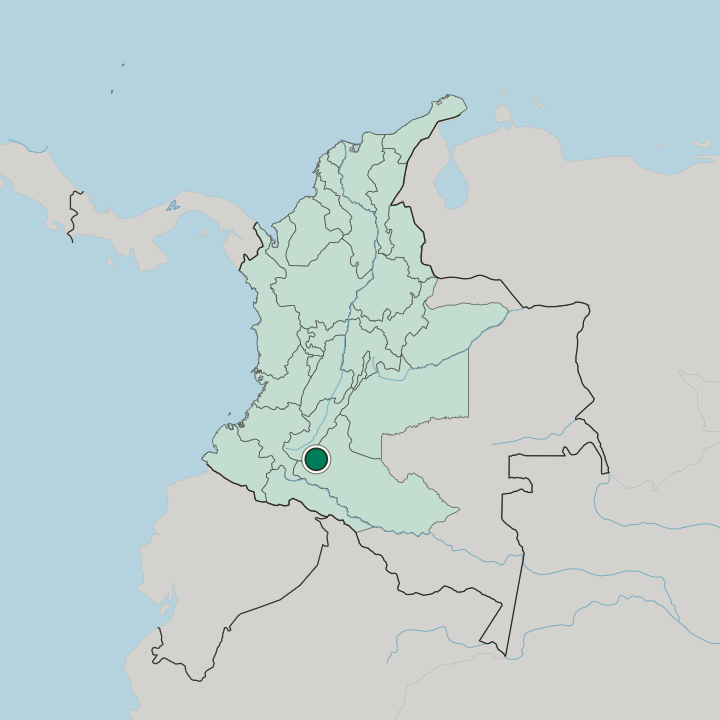 Map showing Florencia — In Colombia