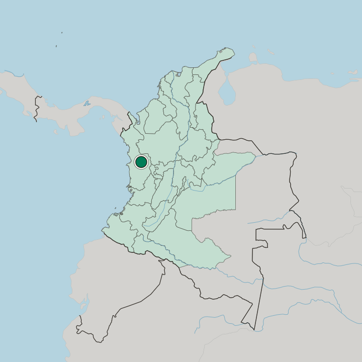 Map showing Quibdó — In Colombia