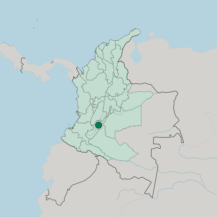 Map showing Neiva — In Colombia