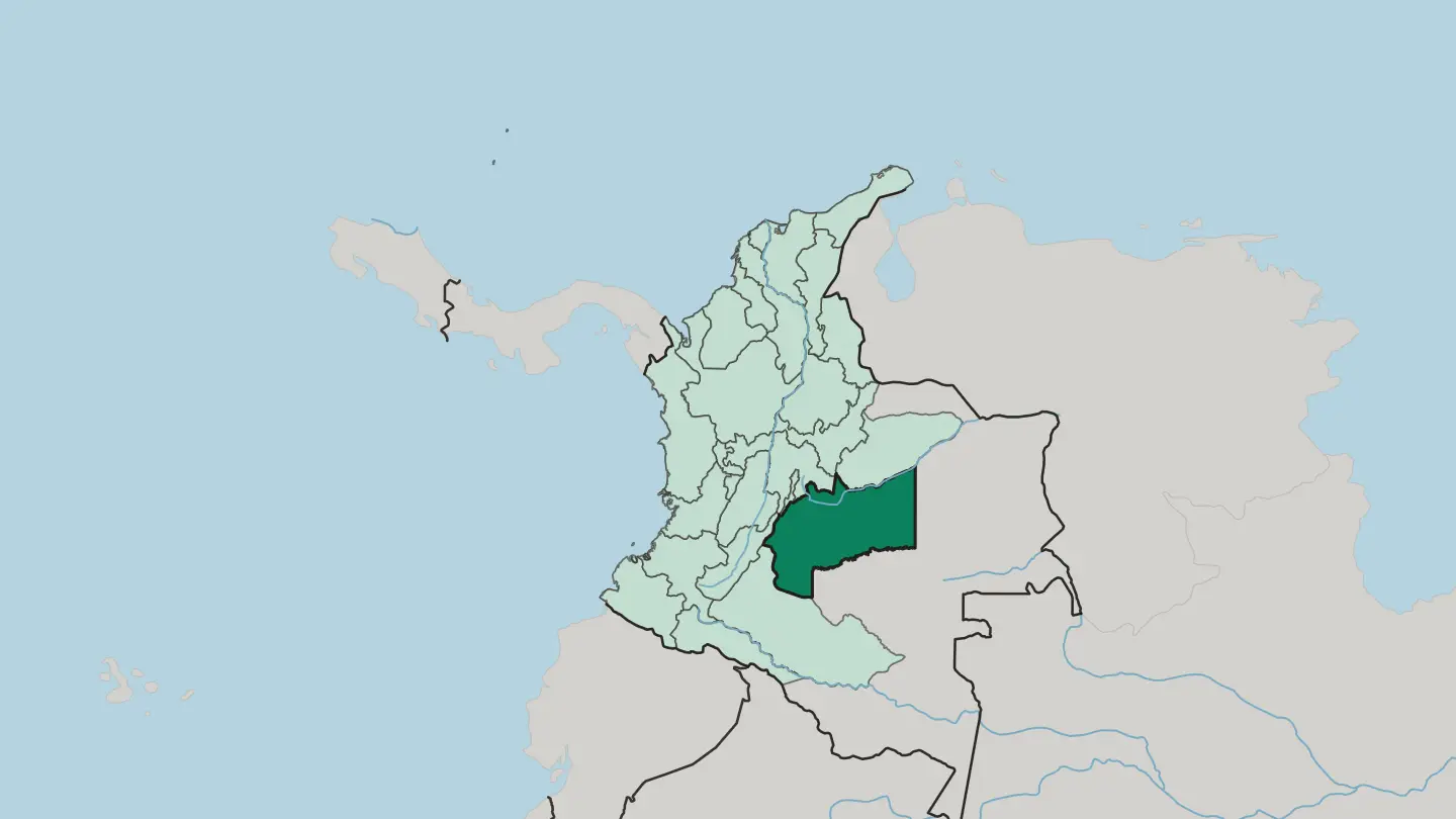Map of Departamento del Meta in Colombia