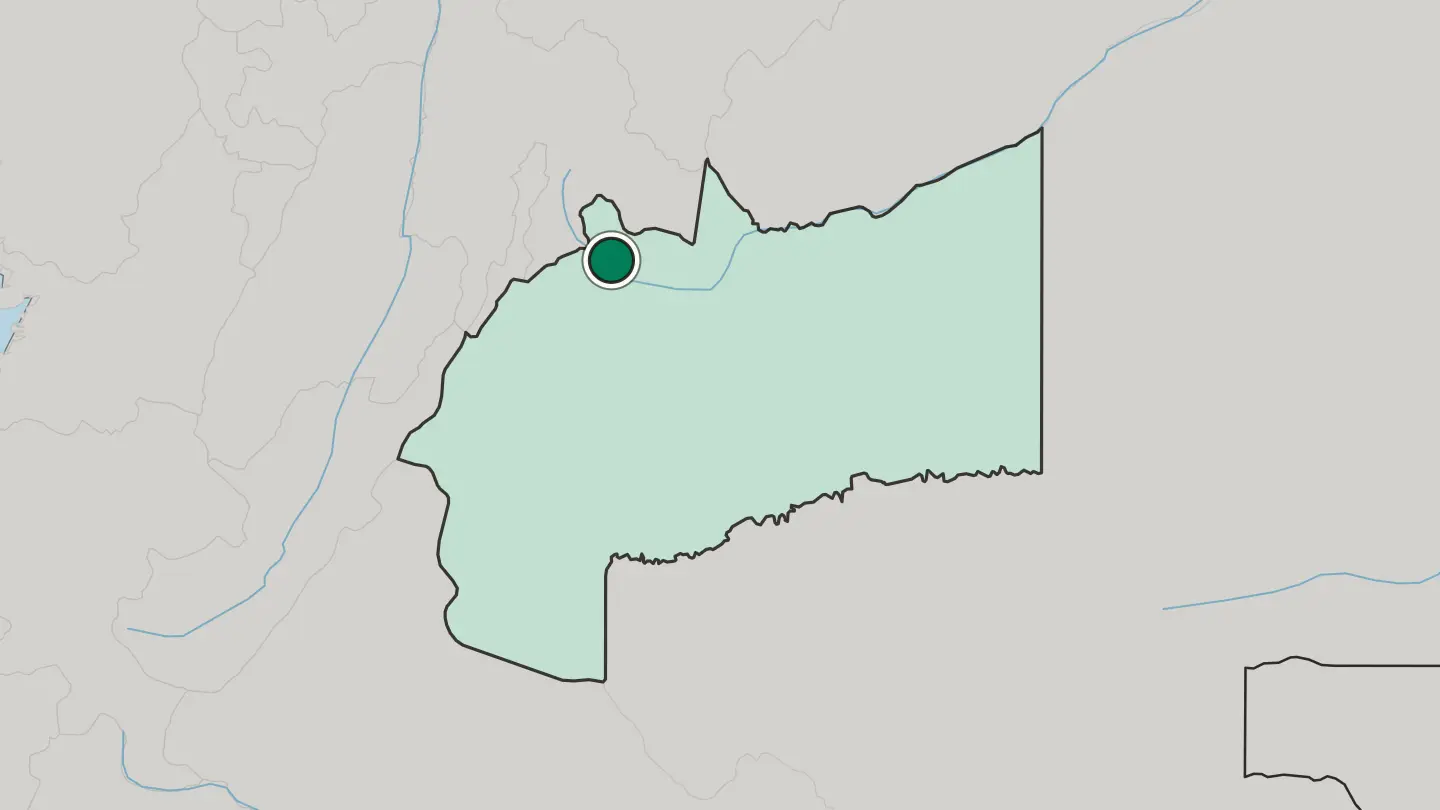 Map of Villavicencio in Colombia