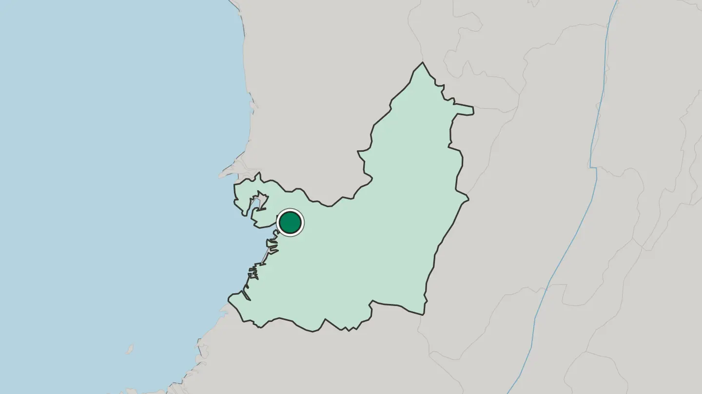 Map of Buenaventura in Colombia