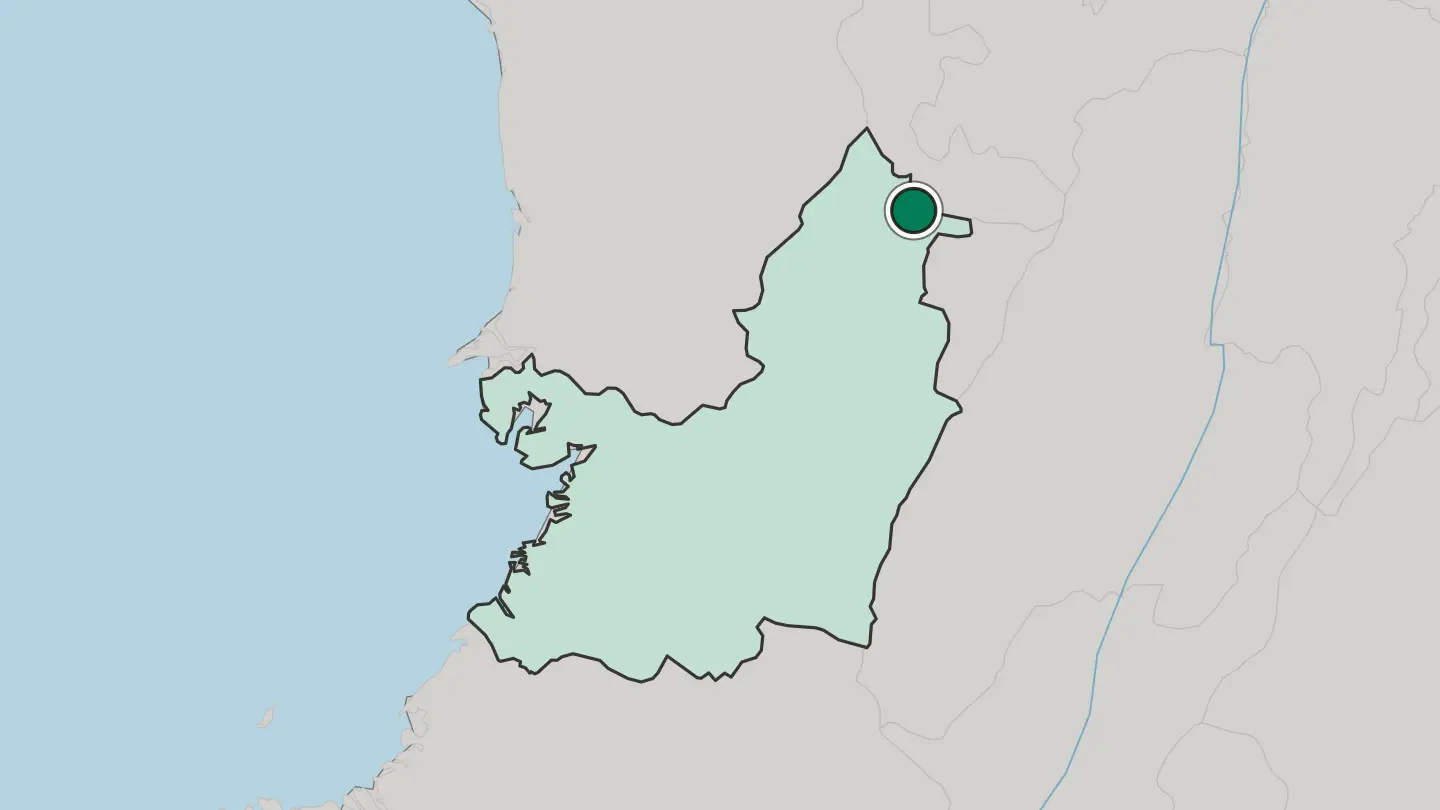 Map of Cartago in Colombia