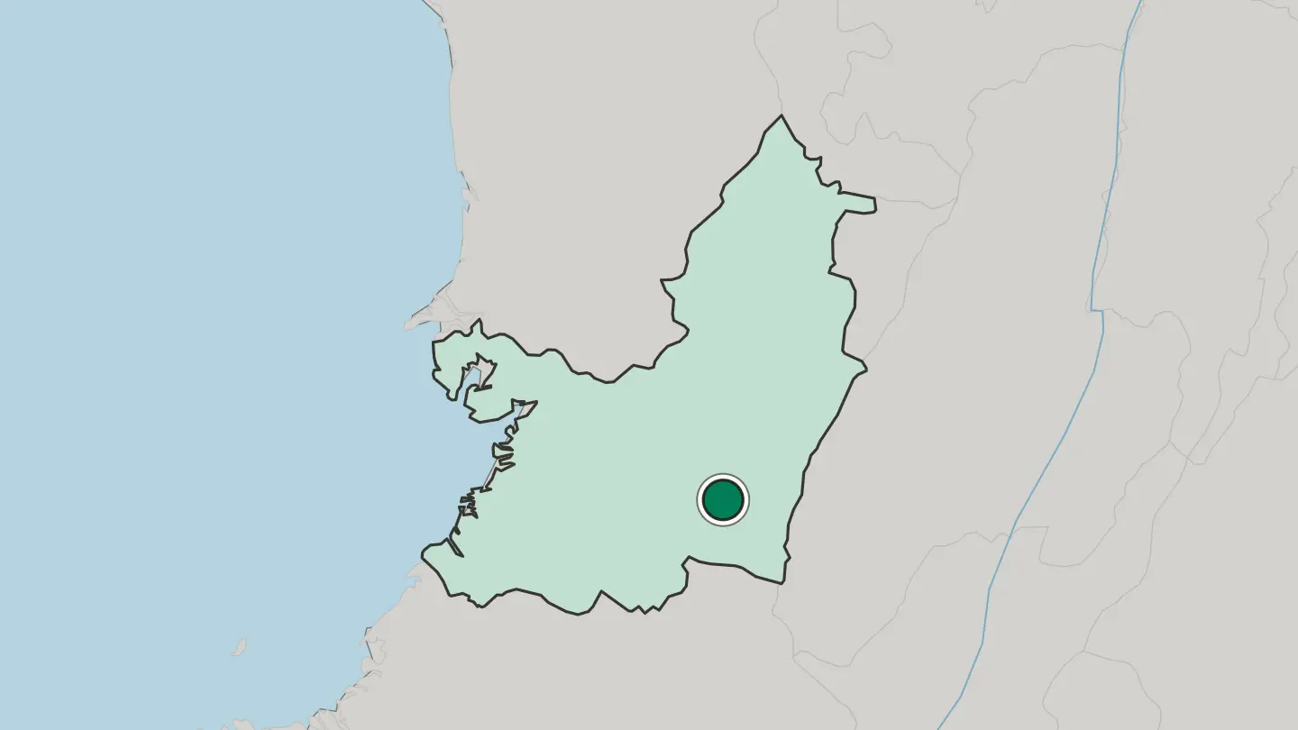 Map of Palmira in Colombia