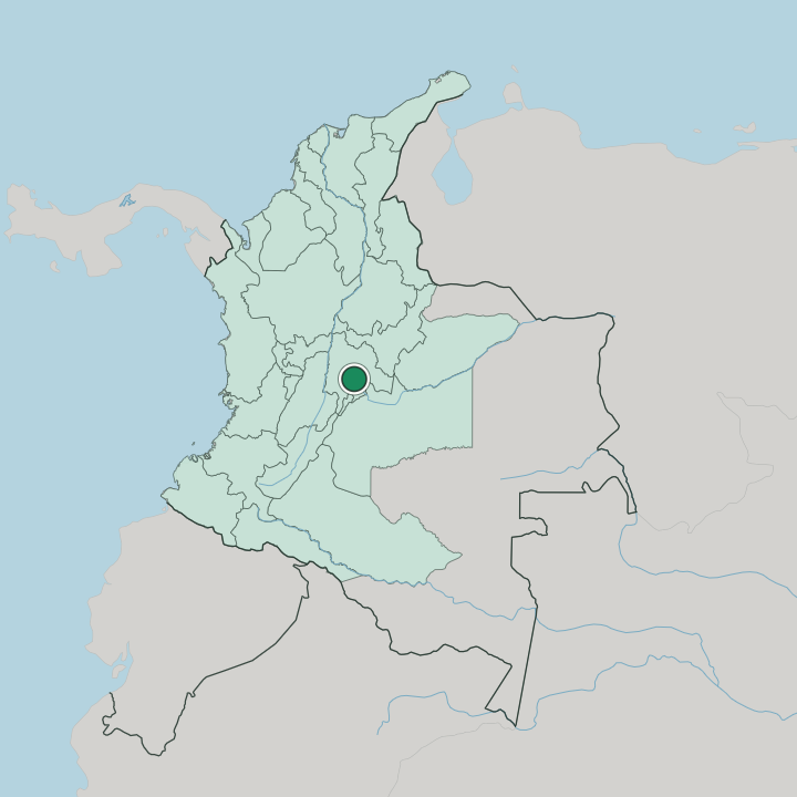 Map showing Suba — In Colombia