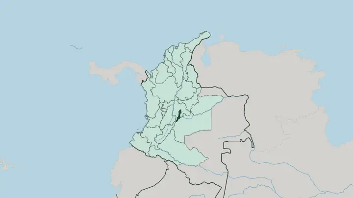 Map of Distrito Capital de Bogotá in Colombia