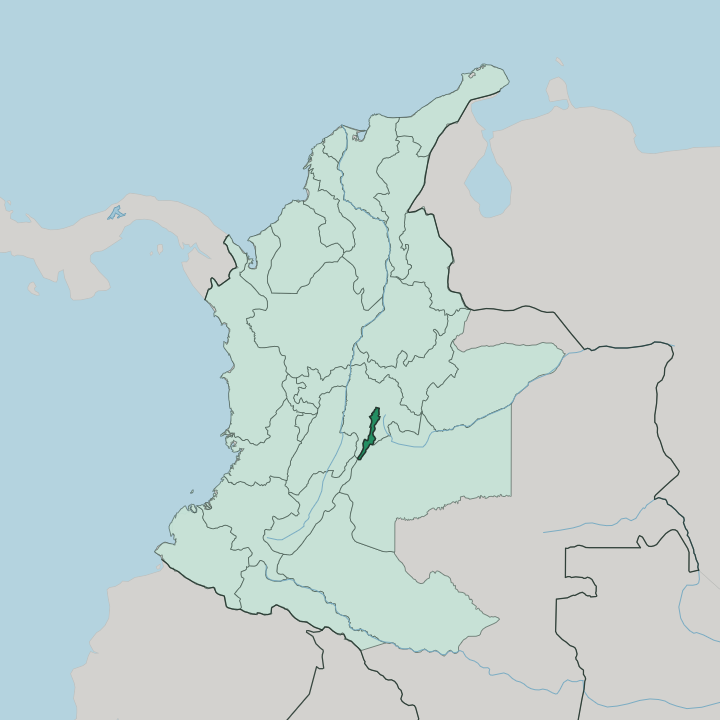 Map showing Distrito Capital de Bogotá — In Colombia
