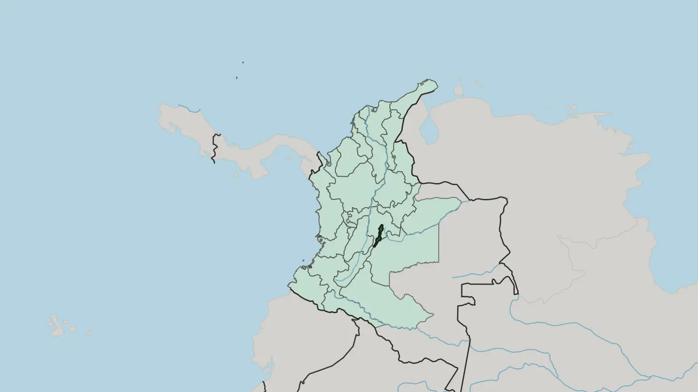 Map of Distrito Capital de Bogotá in Colombia