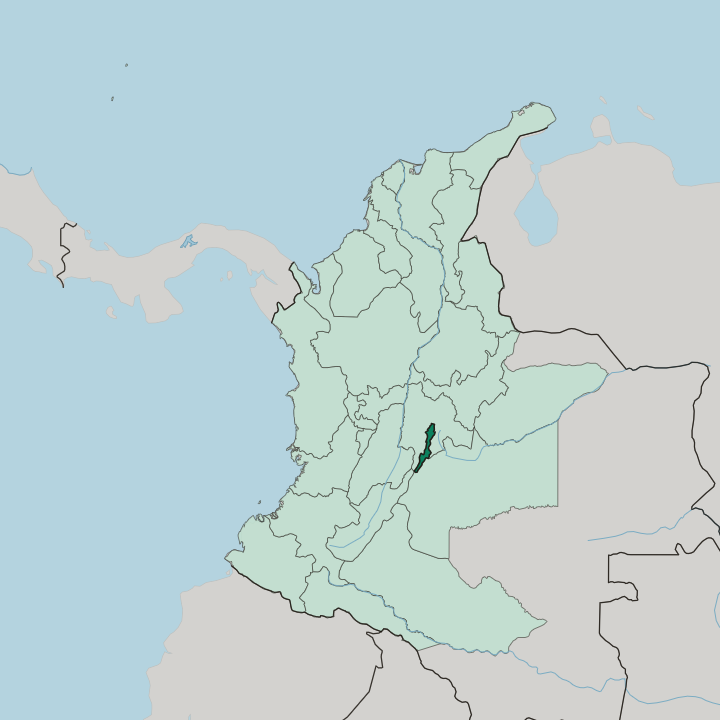 Map showing Distrito Capital de Bogotá — In Colombia