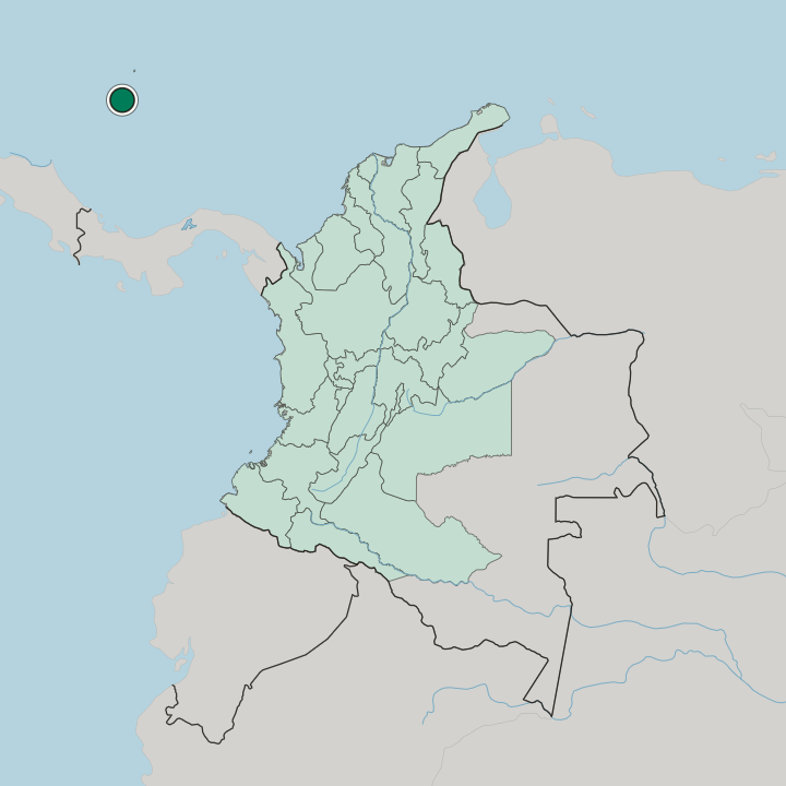 Map showing San Andrés — In Colombia