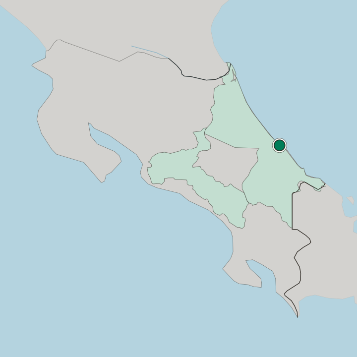 Map showing Limón — In Costa Rica