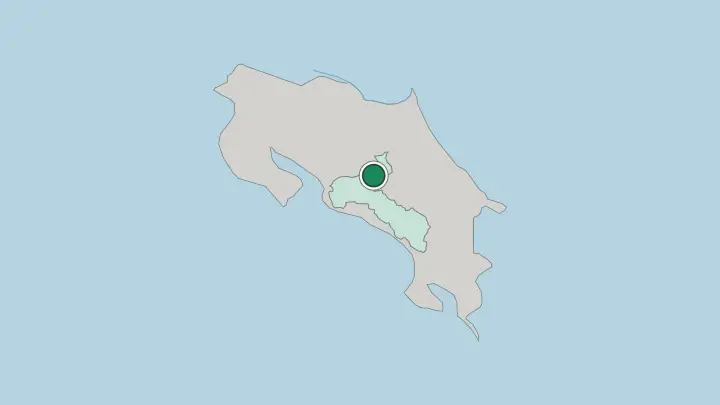 Map of San José in Costa Rica