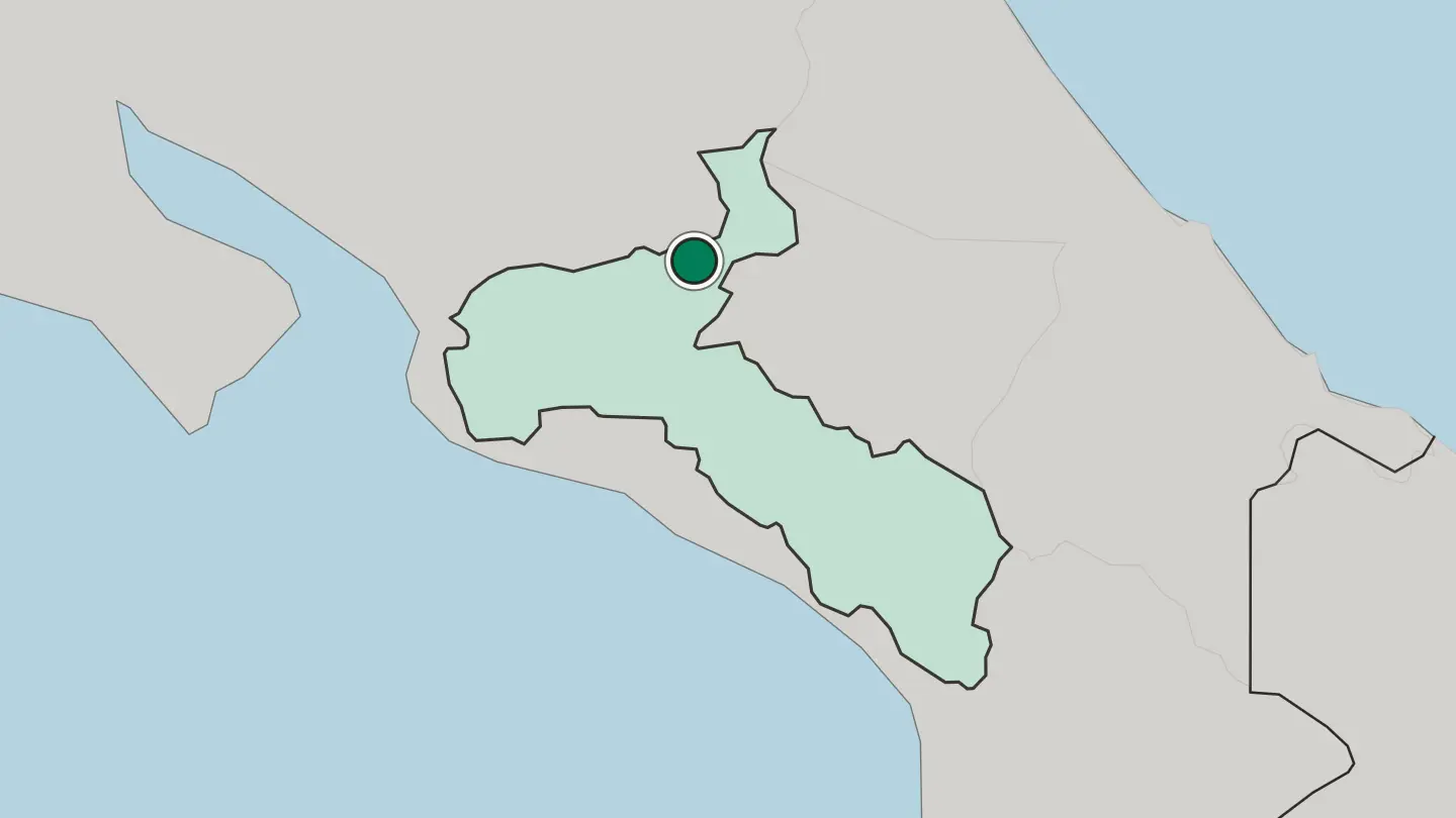 Map of San José in Costa Rica